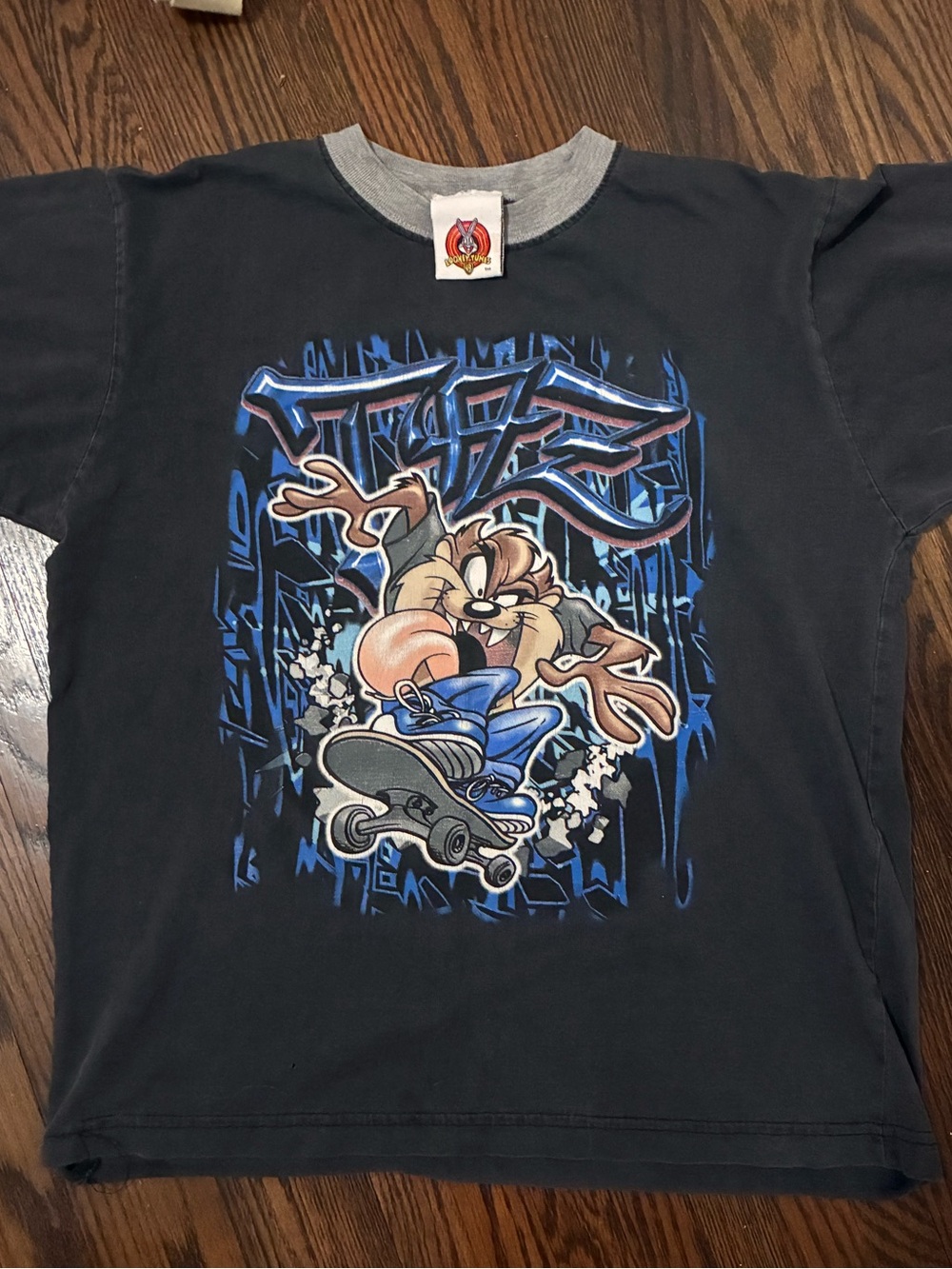 Warner Bros. Taz Skate Graphic Tee in Black and Blue
